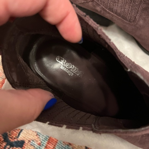 Crown Vintage mauve lavender leather booties - Picture 3 of 4